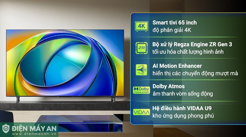 Smart Tivi Toshiba AI 4K 50 inch 50C350RP